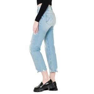 MOTHER Superior‎ The Tomcat Distressed High Rise Straight Leg Jeans 27